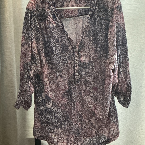 Croft & Barrow Multicolor Patterned Blouse - Picture 1 of 6